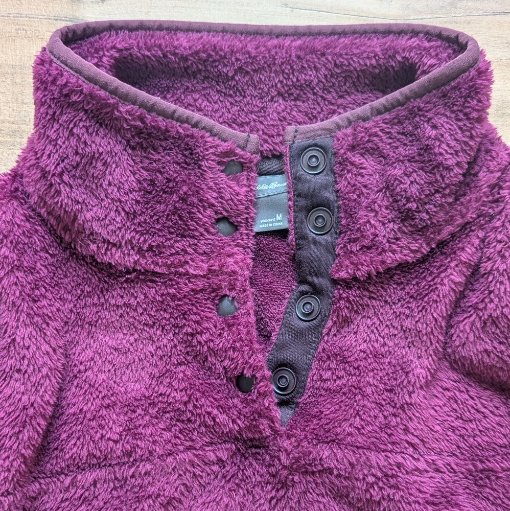 Eddie Bauer Sherpa Fleece Pullover - Size M - Picture 3 of 6